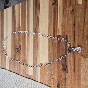 SILPADA Sterling Silver & Faceted Quartz Bead Lariat Toggle Necklace 36" N1503